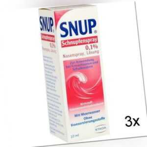 3x SNUP Schnupfenspray 0,1% Nasenspray 10 ml PZN: 4482674