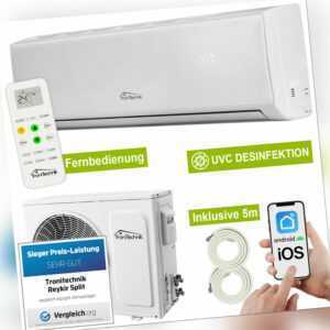 Split Klimaanlage Klimagerät Inverter Heizfunktion UVC Luftfilter 9000 BTU 5in1