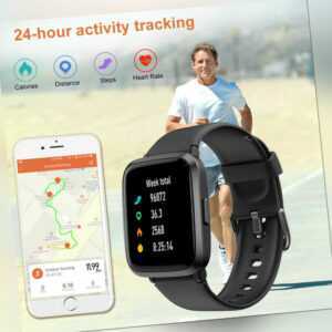 YAMAY Smartwatch Fitnessuhr mit Blutdruck Monitor Schrittzähler Uhr Wasserdicht