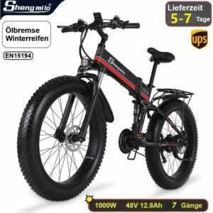 E Mountainbike 26 Zoll Elektrofahrrad 48V 1000W Faltbares Fahrrad Ebike Citybike
