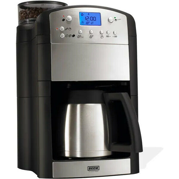 BEEM Kaffeemaschine Filterkaffeemaschine Mahlwerk Thermoskanne Timer 1000W 1,25L