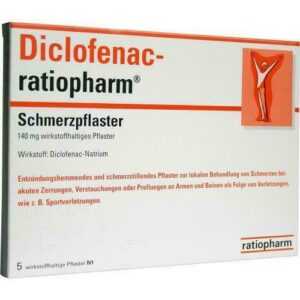 DICLOFENAC-ratiopharm Schmerzpflaster 5 St PZN 3500921