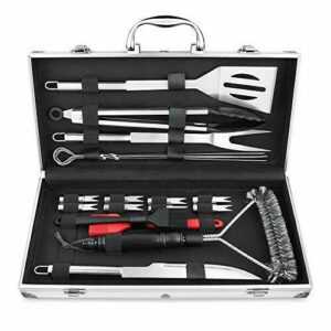 BEEWAY BBQ Grill Werkzeugset mit Aluminium-Koffer, 20-teilig Premium Grill