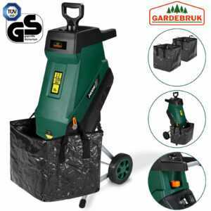 Gardebruk Häcksler Schredder Gartenhäcksler Messerhäcksler Elektro Holz 2400W