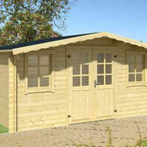 34mm Gartenhaus ERFURT incl. Fussboden Gerätehaus Blockhaus Holz Holzhaus