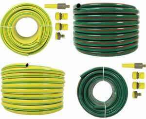Gartenschlauch 1/2 3/4 1 Zoll 20m 30m 50m Grün Gelb Wasserschlauch incl. Adapter