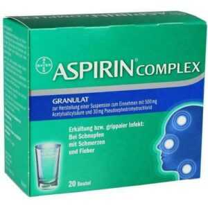 ASPIRIN COMPLEX 20Beutel Granulat bei Schnupfen mit Schmerzen und Fieber 4114918