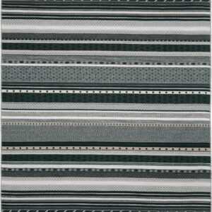 Bocasa Wohndecke Ethno schwarz-grau, mit Overlock-Sticheinfassung,