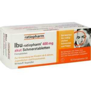 IBU-RATIOPHARM 400 mg akut Schmerztbl.Filmtabl. 50 St 10019621
