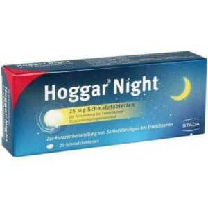 HOGGAR Night 25 mg Schmelztabletten 20 St PZN 14144168