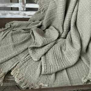 Kuscheldecke ROMA Strick SAND  Sofadecke 130 x 150 cm Plaid