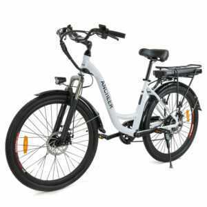 E Bike Damen 26 Zoll Citybike Ancheer 12.5 Ah Akku 6 Gänge Shimano Cityrad