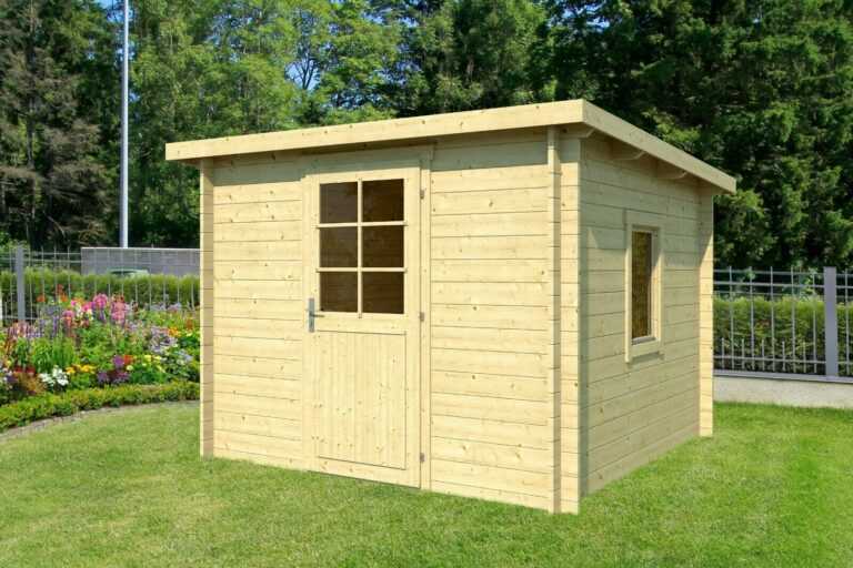 34 mm Gartenhaus 2m HOHE Tür 300x300 cm Gerätehaus Holz Haus Blockhaus Holzhaus