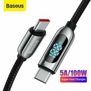 Baseus 100W USB C Kabel Schnell LED Anzeige Ladekabel Für Samsung Xiaomi Sony LG