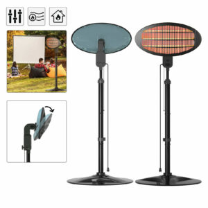 2000W Infrarot Heizstrahler Standfuß 3 Heizstufen Wärmestrahler Terrasse Haus