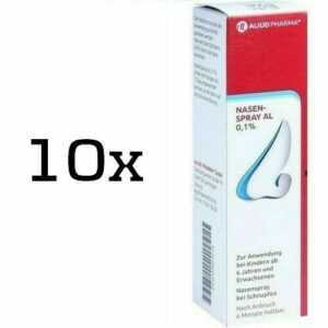 10x Nasenspray AL 0,1% für Erwachsene 10ml, PZN 03929274