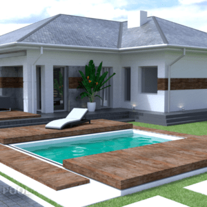 NEU Begehbare Terrasse für Schwimmbecken 6 x 4 GFK Schwimmbecken HERSTELLER