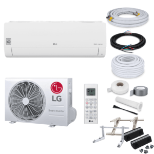 LG Klimaanlage Standard mit WiFi S18ET 5,0 kW mit Konsole und Montage Set 3-20m