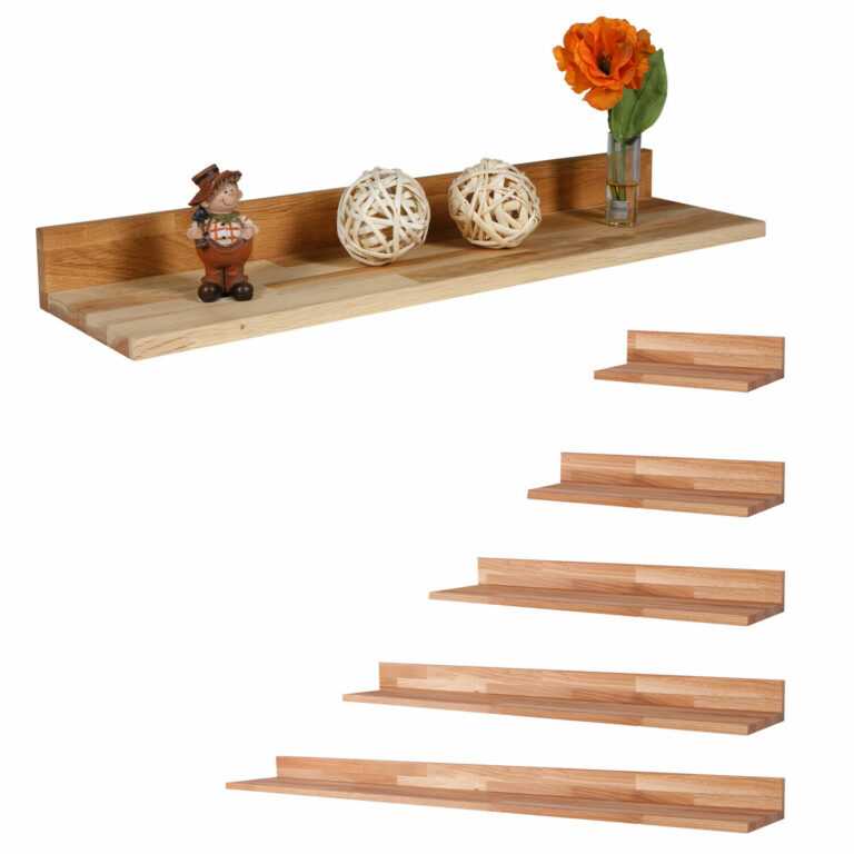 Wandboard Buche u.Eiche Wandregal Holzregal Regal Holzregal Board 60-150cm Länge