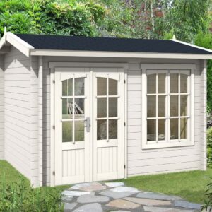 Gartenhaus Modell Ashford-40 aus Holz in Blockbohlenbauweise