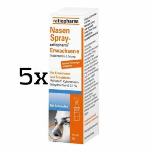 5x NASENSPRAY ratiopharm Erwachsene konservierungsmittelfrei 15 ml PZN 00999848