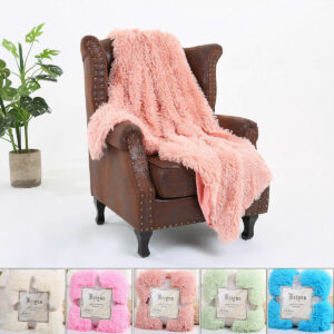 Warm Shaggy Wolldecke Kuscheldecke Lange Wohndecke Wendedecke