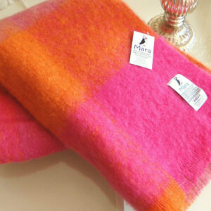 Island WP  kleine Mohairdecke Kniedecke 100x140cm Rosa Pink Orange