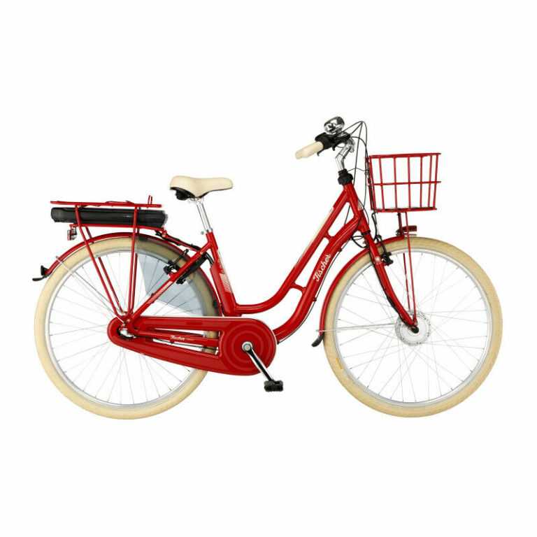 E-Bike Elektrofahrrad FISCHER Citybike CITA RETRO 2.0 28 Zoll RH 48cm 317 Wh Rot