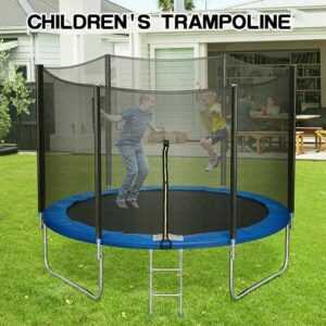 Trampolin Set 244 cm 300 kg Kinder Gartentrampolin Komplettset Netz Leiter Plane