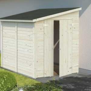 Palmako Gerätehaus Mia 3,6 m² Gartenhaus Unterstand Anbau Hütte Holz 222x165cm