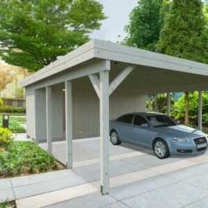 Palmako Doppelcarport Karl 40,6m² Unterstand Garage Holzgarage Carport 600x762cm