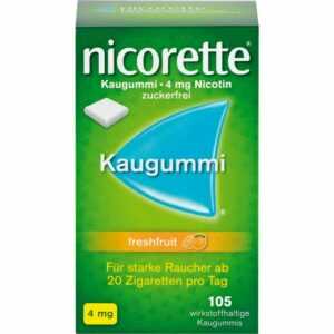 NICORETTE 4 mg freshfruit Kaugummi 105 St PZN04370113