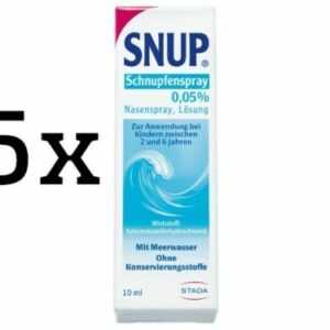 5x SNUP Schnupfenspray 0,05% Nasenspray für Kinder 10 ml, PZN 04482651