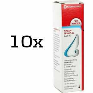 10x Nasenspray AL 0,05% für Kinder 10ml, PZN 1173607