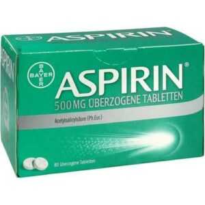 ASPIRIN 500 mg überzogene Tabletten 80 St ,PZN 10203632