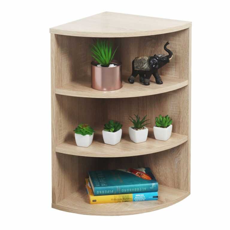 RICOO Eckregal 60 x 33 x 33 cm Wandregal Bücherregal Küchenregal Hängeregal