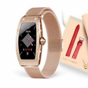 Smartwatch für Damen für Android iOS Fitnessuhr Schrittzählung Herzfrequenz