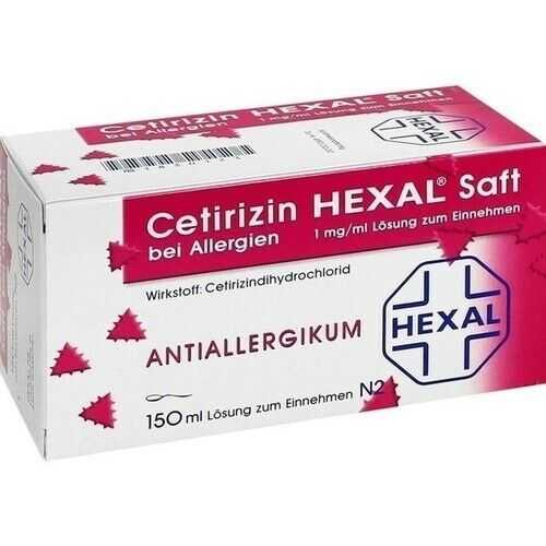 CETIRIZIN HEXAL Saft bei Allergien 150 ml 01830123