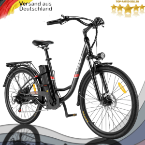 EBIKE Elektrofahrrad 26'' E-Mountainbike Retro Pedelec 250W 36V Citybike 35 km/h