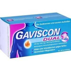 GAVISCON Dual 250mg/106,5mg/187,5mg Kautabletten 48 St PZN 11528394