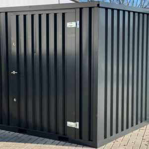 4m Blechcontainer Anthrazit Werkzeugcontainer Lagerschuppen Lagercontainer