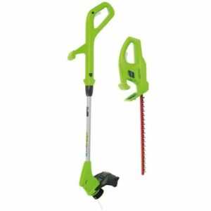 Greenworks Akku- Gartengeräte Set 24 V Rasentrimmer + Heckenschere