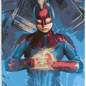 Malen nach Zahlen - Captain Marvel - Carol Danvers - Avengers - Figur  - Neu