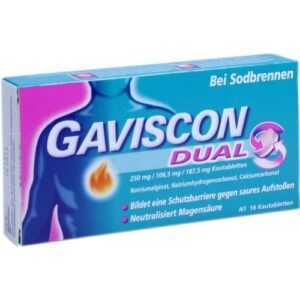 3x GAVISCON Dual 250mg/106,5mg/187,5mg Kautabletten 16 St PZN: 4363716