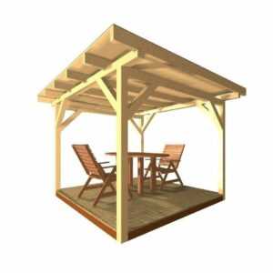 Holzpavillon Gartenhaus Gartenlaube Gartenpavillon Pavillon Grillhütte KVH