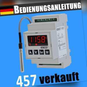 TEMPERATURREGLER DIN Hutschiene Digital Thermostat fühler 150°C 20A 230V 12V 24V