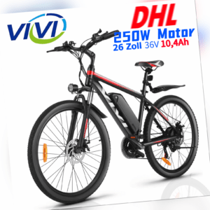 VIVI Elektrofahrrad 27,5 / 26 Zoll Mountainbike Shimano 35km/h E-Bike Pedelec DE