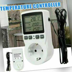 Temperaturregler Steckdose Digital Steckdosenthermostat Thermostat EU Stecker DE