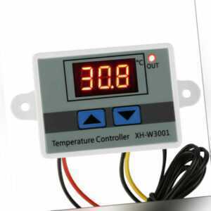 Temperaturregler 12V Digitaler Thermostat XH-W3001 mit Probe Steuerung Schalter