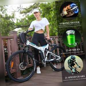 Elektrofahrrad 26 Zoll Mountainbike E-Bike Fahrrad Pedelec Shimano 21-Gang EBike